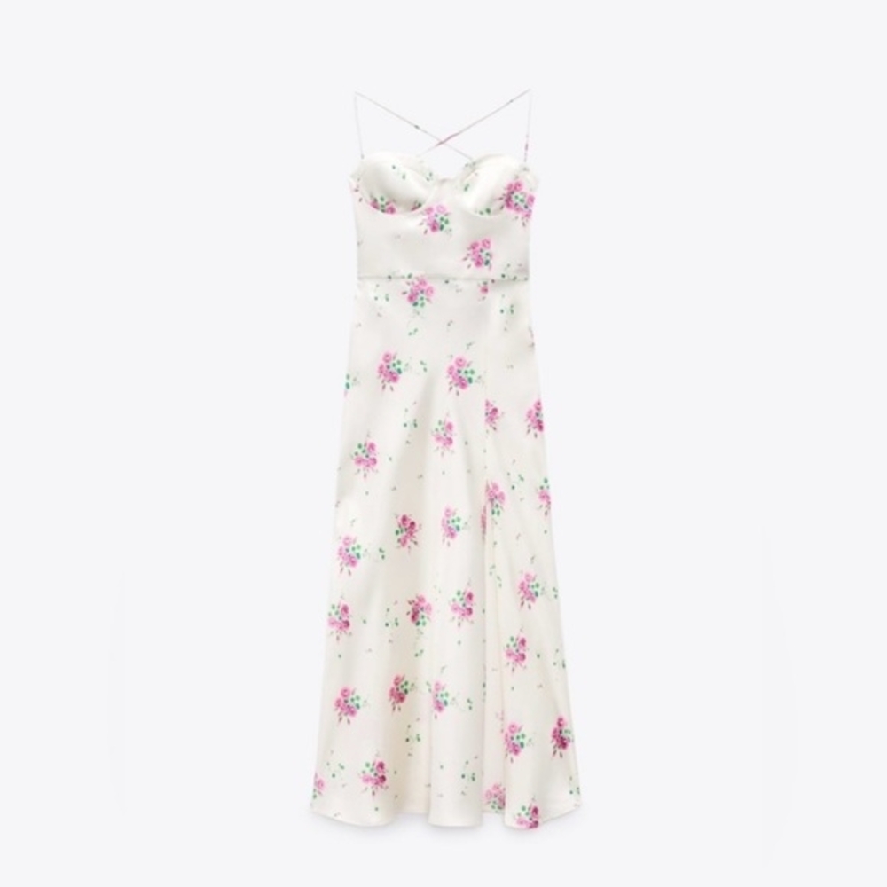 Floral Print Spaghetti Strap Dress